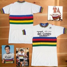 RARE VTG 1983 Castelli Del Tongo Giuseppe Saronni World Champion Wool Jersey M picture