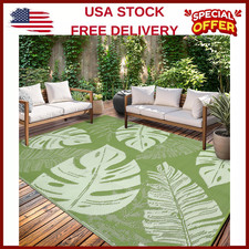 8x10/9x12/18/10x14/20FT Waterproof Outdoor Rug,Reversible Plastic Straw Rug,Porc picture