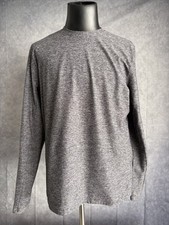 Lululemon Men’s Long Sleeve Workout Shirt Size XL Heathered Gray EUC picture