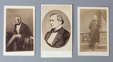 CDVs x 3 - British PRIME MINISTERS - 1860-70s - Russell Gladstone Palmerston picture