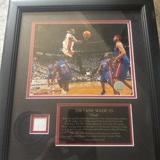 Dwyane Wade “Flash” Game-Used Miami Heat Jersey Framed Display – Limited 161/503 picture
