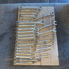 Vtg Used Craftsman Combination Wrench Lot 28pc SAE & Metric Made in USA picture
