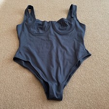 Skims Gunmetal Swim Shaping Underwire One Piece Swimsuit, Size 4X NWT picture