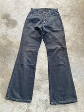 Vintage Kinky Jeans Hysteric Glamour Black Flare Double Knee Pants picture