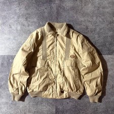 SANWO 1970s-1980s Work Jacket Beige Sherpa Lined TALON Zip Men's L picture