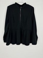 Lane Bryant NWT Black Peplum Jacket Womens Size 20 Career Capsule Elevated Basic picture