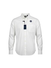 NWT Izod Mens Premium Essentials White Button-Up Shirt XL Natural Stretch picture