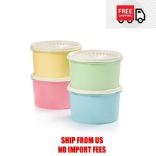 Tupperware Heritage Plastic 3.85-Cup Food Storage Canister Set with Lids (4 Coun picture