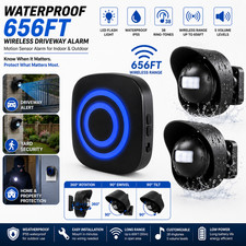 H2C8 Waterproof 656ft Wireless Driveway Alarm Motion Sensor Alarm Indoor Outdoor picture