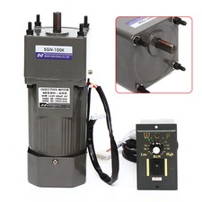 AC Gear Motor Electric Motor Variable Speed Controller 13.5RPM 1:100 90W AC110V picture