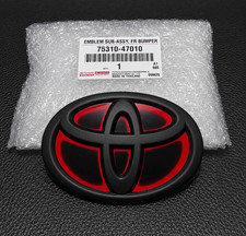 Toyota Prius 2010-2017 Hybrid Matte Black Red Front Grille Logo Emblem Badge picture