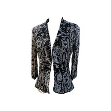 Alberto Makali Women's Jacket Size M Black & White Print Designer Contemporary  picture