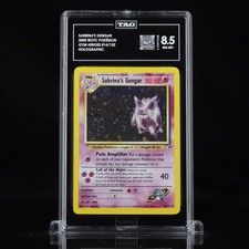 Pokemon Company 2000 Gym Heroes Sabrina's Gengar Holo Rare 14/132 EN TAG 8.5 picture