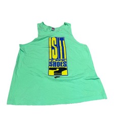 VTG NWOT  Nike Spike Lee 90s Commercial Is It The Shoes? Neon Green Tank Top XL picture