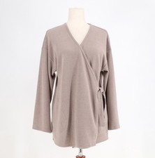 NWT J.JILL PureJill Cozy Wrap Cardigan Sweater Side Tie Soft Mocha Size MP picture