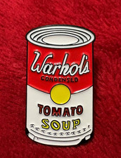 WARHOL'S TOMATO SOUP enamel pin -  Andy Warhol art -   picture