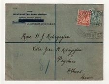 GREAT BRITAIN, 1932, LARGE OVAL DATESTAMP - LOMBARD STREET REGISTERED picture