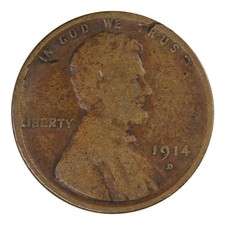 1914-D Lincoln Wheat Cent Good Condition picture