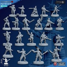 Cultists - Set of 20 Pre-Assembled Resin Sci-Fi Unpainted Resin Miniatures picture