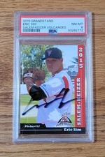 2015 Grandstand Salem Volcanoes Eric Sim KING OF JUCO RC ROOKIE AUTO PSA 8 picture