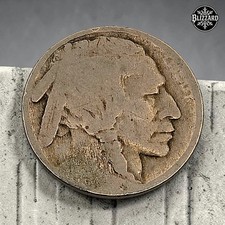 1915 Buffalo Nickel 5C Heavily Circulated Worn Details Vintage US Coin picture