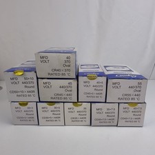 Lot of 10 NEW Supco HVAC Run Capacitors – Mixed MFD, 370/440VAC, Round/Oval picture