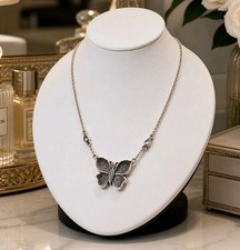 Brighton NWT Necklace Everbloom Flutter Crystal Butterfly Pendant Reversible 19