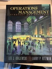 OPERATIONS MANAGEMENT: STRATEGY AND ANALYSIS By Lee J. Krajewski & Larry P. picture