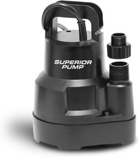 Superior Pump 91016 Thermoplastic Oil-free Utility Pump, 1/6 HP, Black picture