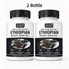 1-3 PACK Ethiopian Black Seed Oil Softgels 4.64% Thymoquinone Gluten-Free picture