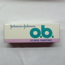 NOS Vtg Johnson & Johnson O.B. 35 Mini Tampons New Sealed 70s 80s Collectable picture