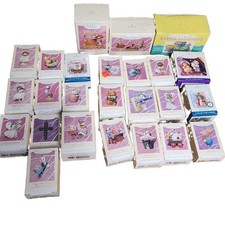 Vtg Lot of 25 Hallmark Keepsake Ornaments Easter Bunnies Ducks In Box picture