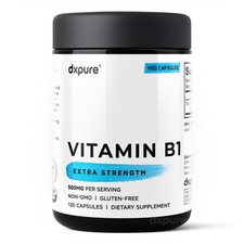 Vitamin B1 Thiamine 500mg - 120 Capsules - Gluten Free Non-GMO picture