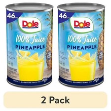 (2 pack) Dole All Natural 100% Pineapple Juice, 46 fl oz Can picture