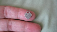 Authentic TIFFANY &CO PLEASE RETURN Sterling Silver MINI Charm 1/2