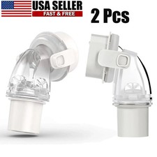 2 Pcs Resmed AirFit F20/F30 Replacement QuietAir Elbow for CPAP Mask picture