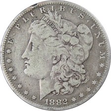 1882 O Morgan Silver Dollar VG Very Good $1 Coin Collectible picture