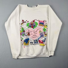 Vintage Hanes Sweatshirt Best Grandma in the Whole World White Mens Medium USA picture