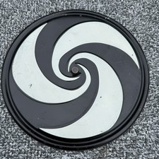 Vintage Metal Hypnosis Wheel Optical Illusion Spiral Art Psychedelic Decor picture