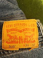 Vintage Levi’s 505 Jeans Men’s 36x32 – Light Wash – Straight Leg picture