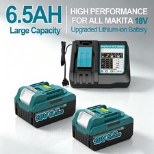 18V 6.5Ah Lithium-Ion Battery and Charger For Makita BL1830 BL1850 BL1860 BL1840 picture