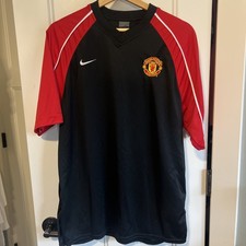 Manchester United Soccer Jersey Nike England Football Shirt Training Trikot VTG picture