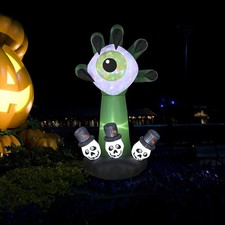 6FT Halloween Inflatable Monster Hand Eyeball with LED Lights and Sound picture