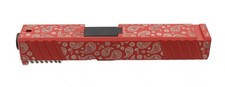 Firehouse Red Cerakote Bandana Engraved Assembled G26 Standard One-Off Glock... picture