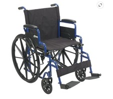 Drive Medical Blue Streak Manual Wheelchair – 20” Seat – Blue picture