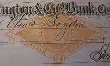 🌙 SLING'S 🪙 Vintage $110 FALL BROOK COAL COMPANY 1870'S WATKINS NY CHECK  picture