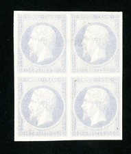 France Stamps Superb Rare Trial Color Block 4 Signed picture