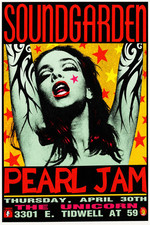 Pearl Jam SOUNDGARDEN PEARL JAM KOZIK 92 GREEN LADY POSTER RARE Reprint picture