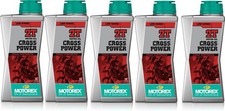 5 Bottles Motorex Cross Power Synthetic 2-Stroke Oil 1L 2T Pre-Mix Racing KTM picture