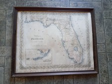 Florida Map 1855 Colton's Framed  picture